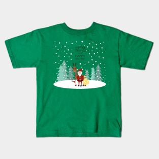 Friends - Santa Claus and reindeer Kids T-Shirt